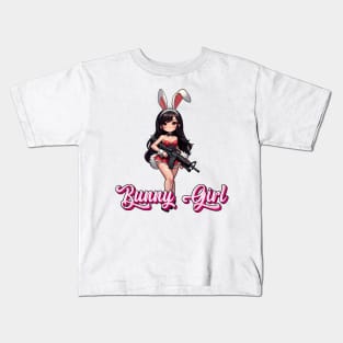 Tactical Bunny Girl Kids T-Shirt